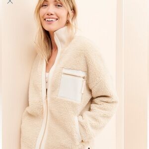 Oversized Fuzzy Jacket - Cream